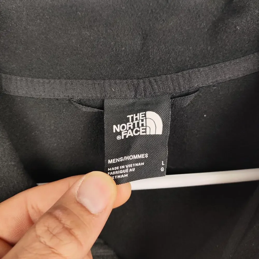 The North Face Vest Mens Large Black Softshell Windbreaker Full Zip Pockets